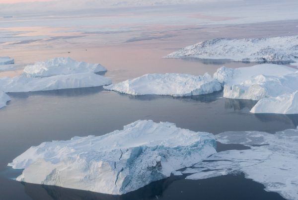 Icebergs melting