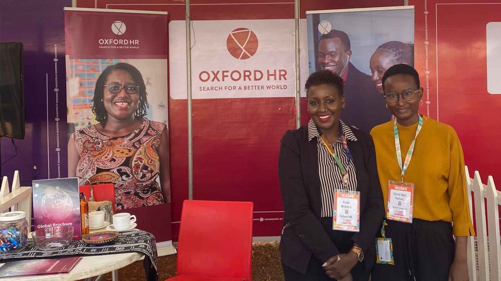 Gloria and Evah from the Oxford HR team at Sankalp