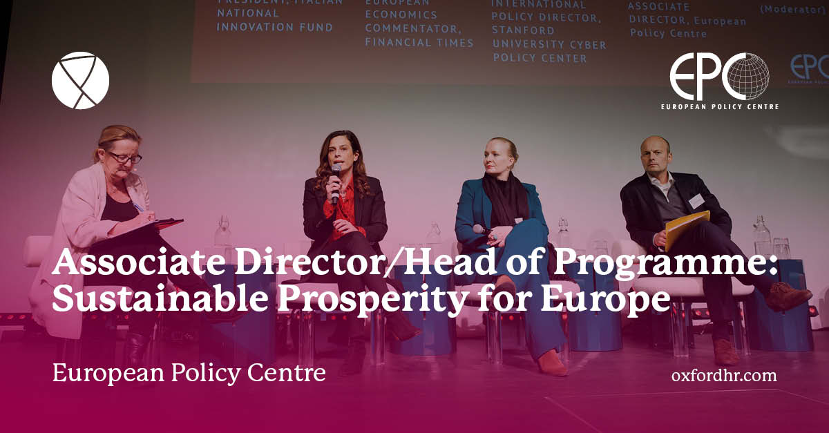 European Policy Centre - Associate Director/Head of Programme: Sustainable Prosperity for Europe