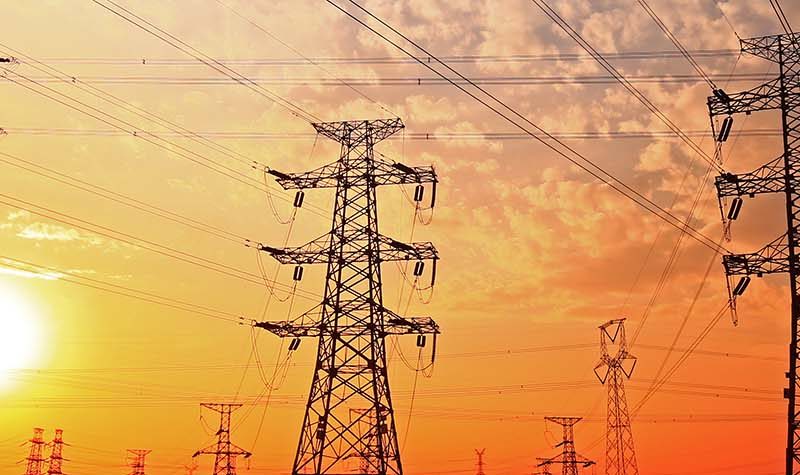 Pylons in sky