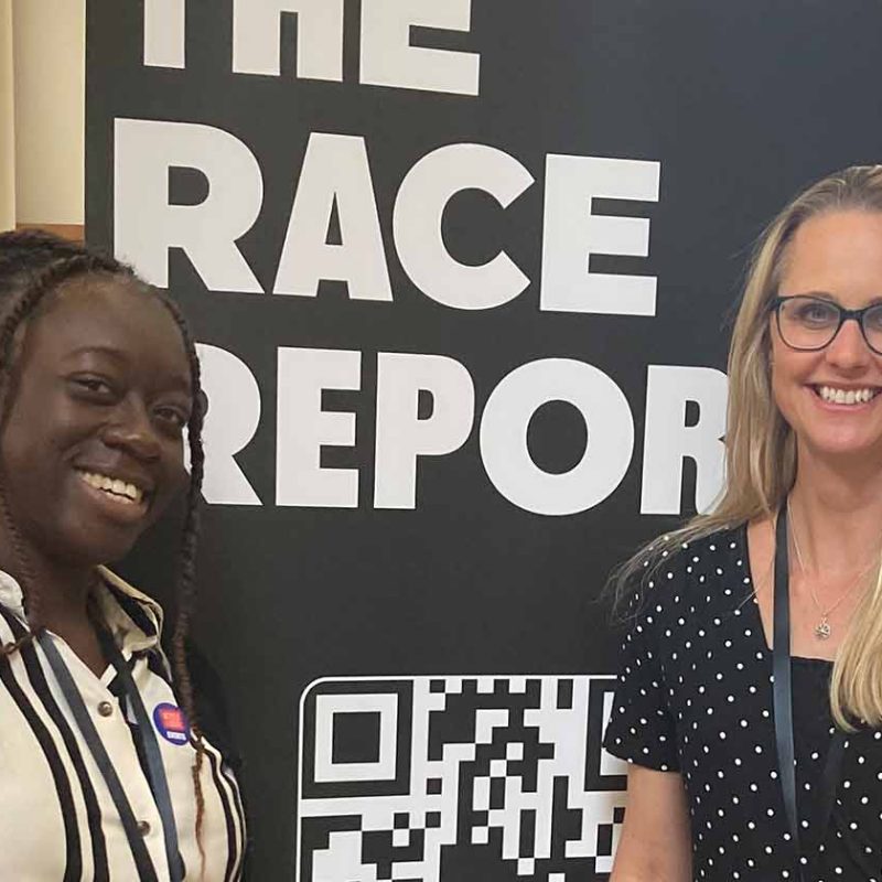 Zoe and Grace at the RACE Summit 2025