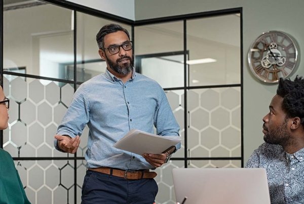 Diverse group of leaders in discussion