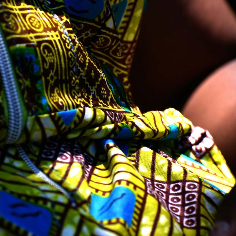 Close up of person in African dress