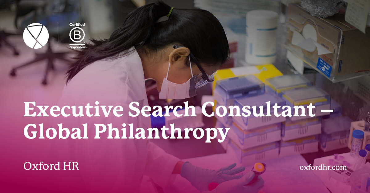 Oxford HR –Executive Search Consultant - Global Philanthropy - Featured Image