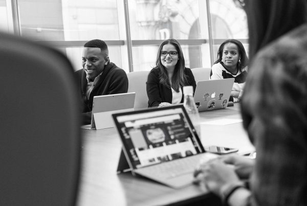 Diverse group of people in meeting