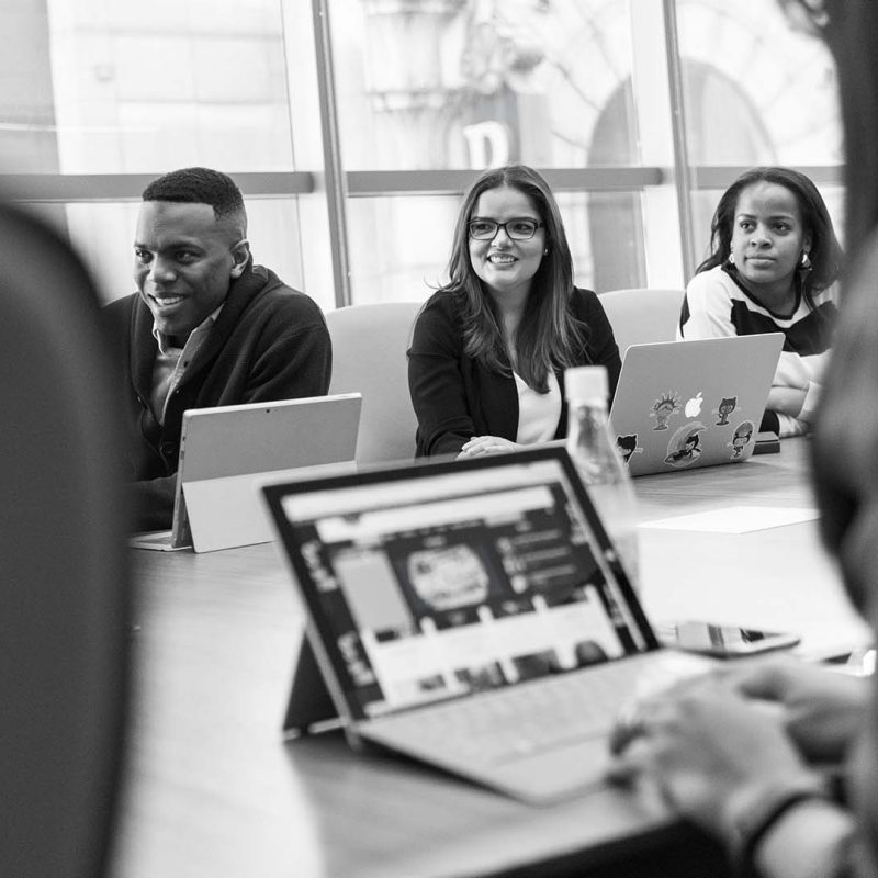 Diverse group of people in meeting