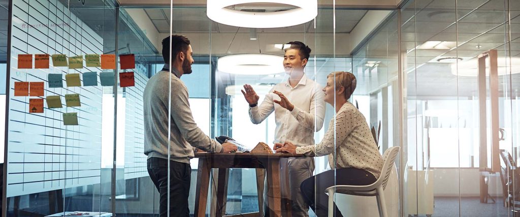 Diverse team in meeting