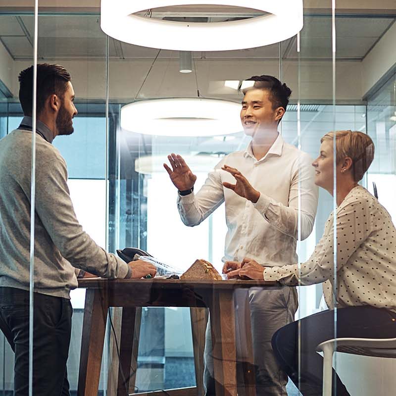 Diverse team in meeting