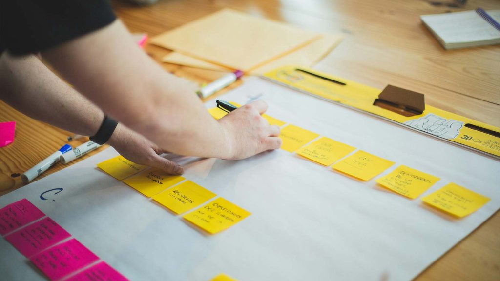 Man working marketing strategy