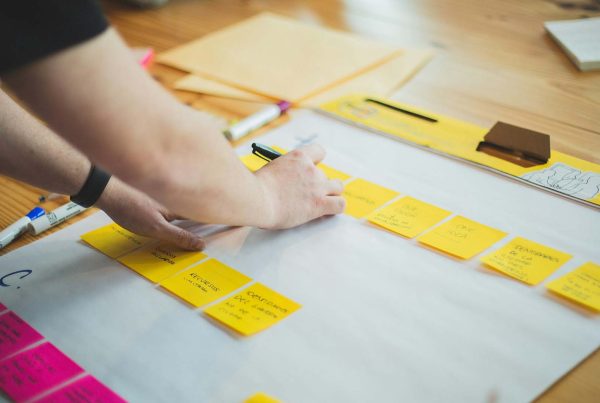 Man working marketing strategy